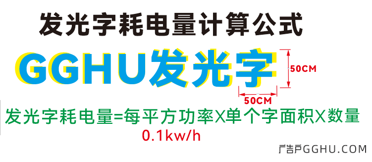 发光字一晚上费几度电?发光字功率是多少瓦?