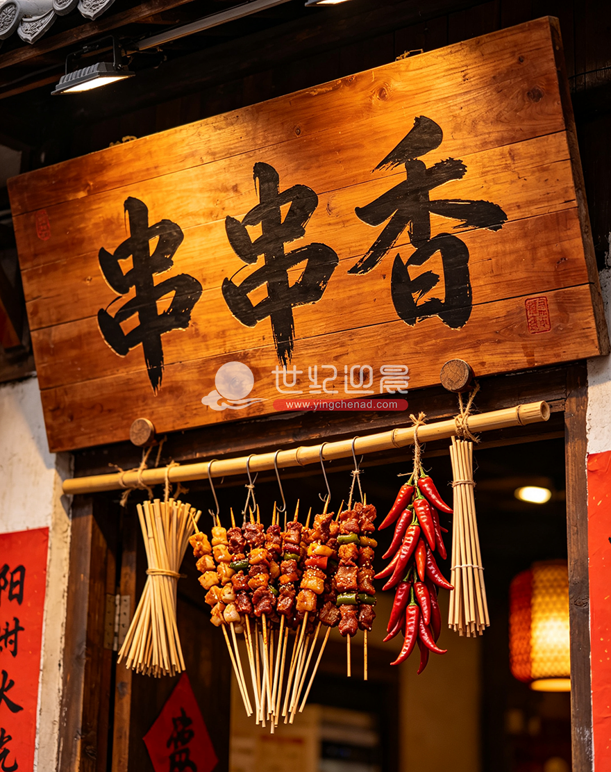 夜市串串门头怎么设计？