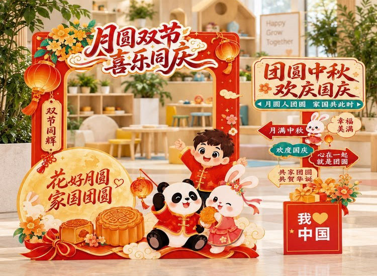 KT展板拍照相框互动道具